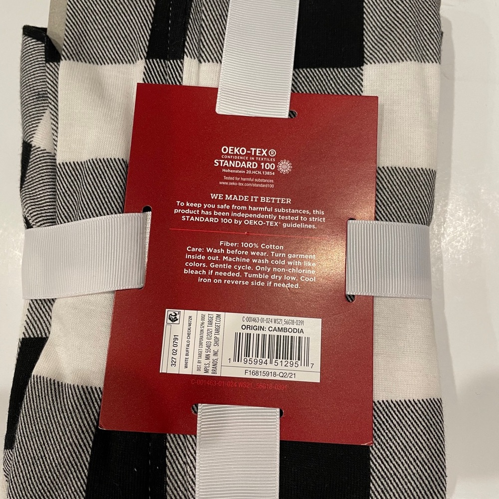 NEW! Wondershop Baby holiday buffalo check flannel matching family footed pajama - Picture 7 of 7